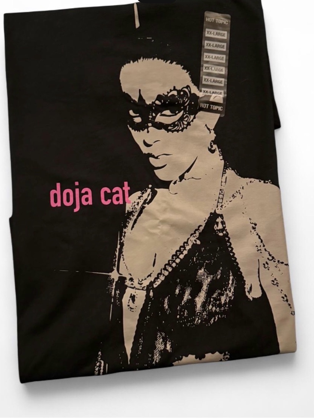 DOJA CAT LACE MASK TEE **NWT
